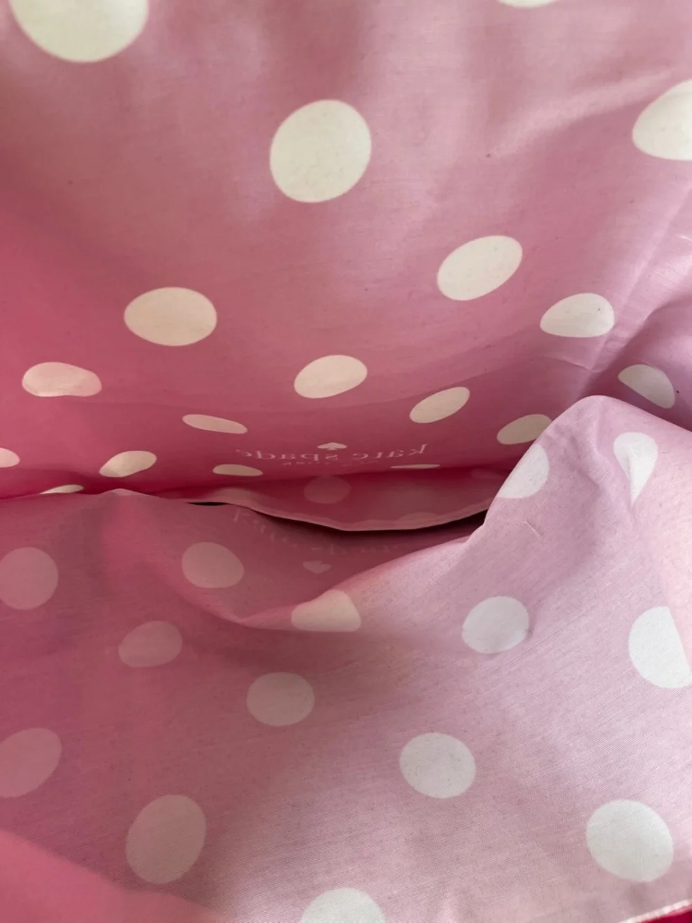NWOT...kate spade pink and white polka dot tote